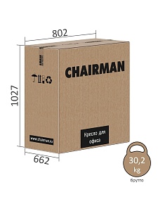 Офисное кресло CHAIRMAN 523 ЭКО,  экокожа, зеленый/серый